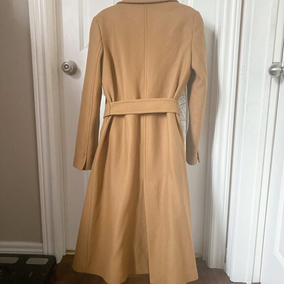 NWT ZARA Premium Quality Camel Long Belted Wool-Blend TCoat - Picture 5 of 8